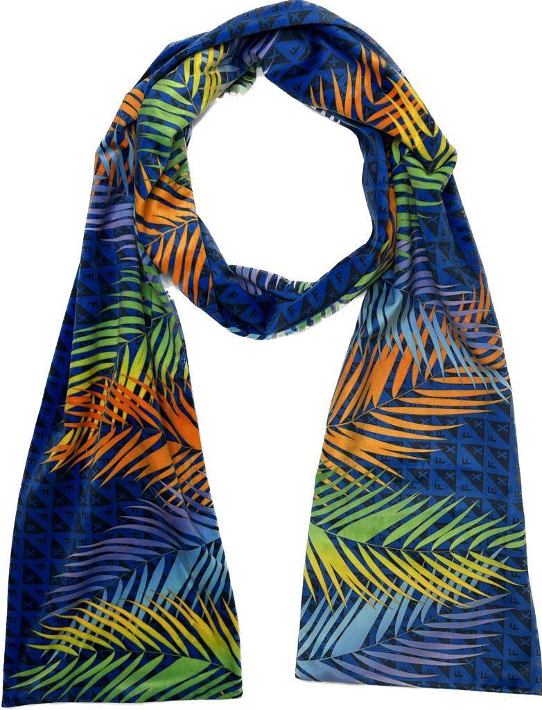 Velvet Scarf - Palm leaves
