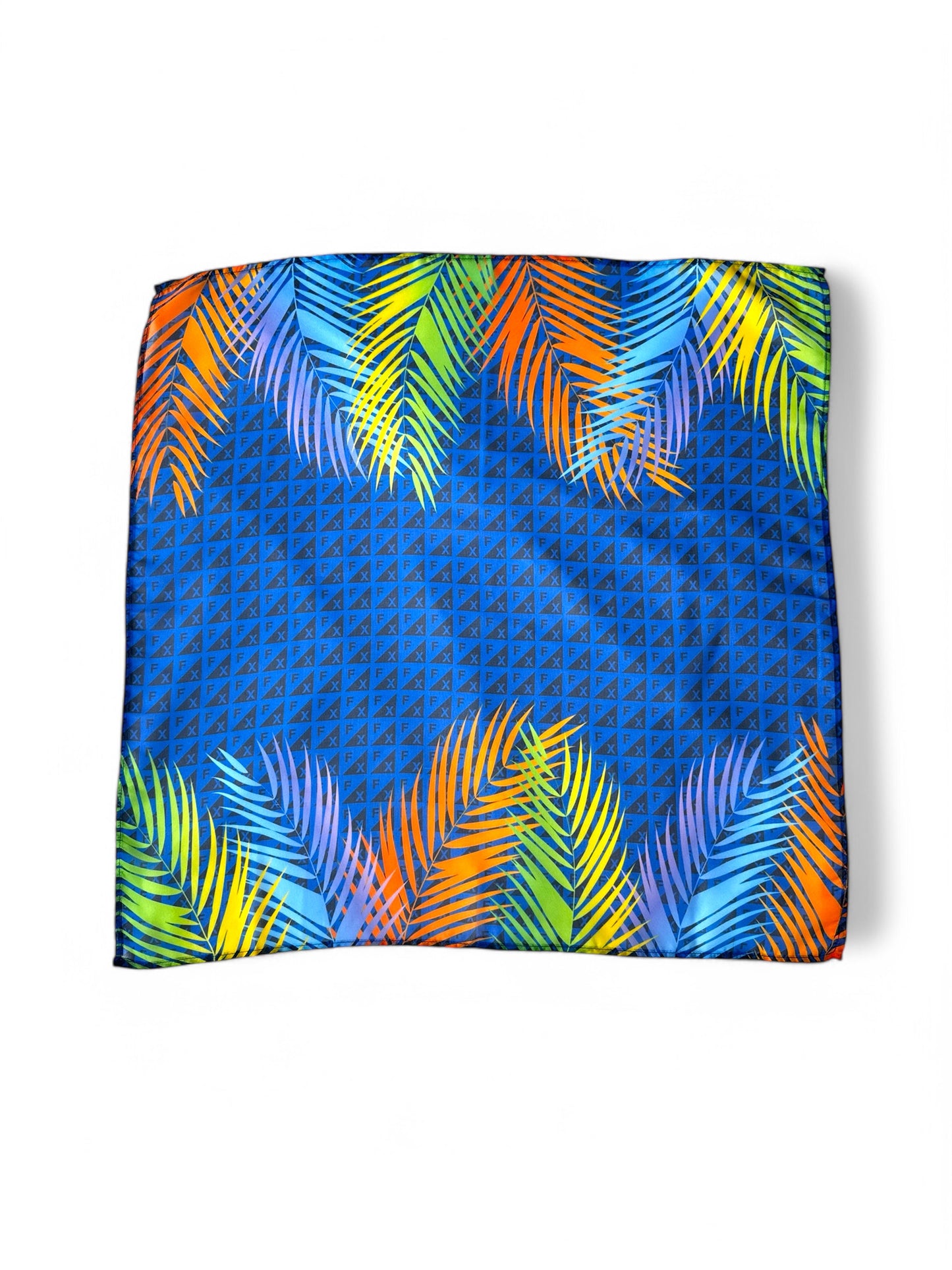 Square-Neck Scarf - Palm Leaves