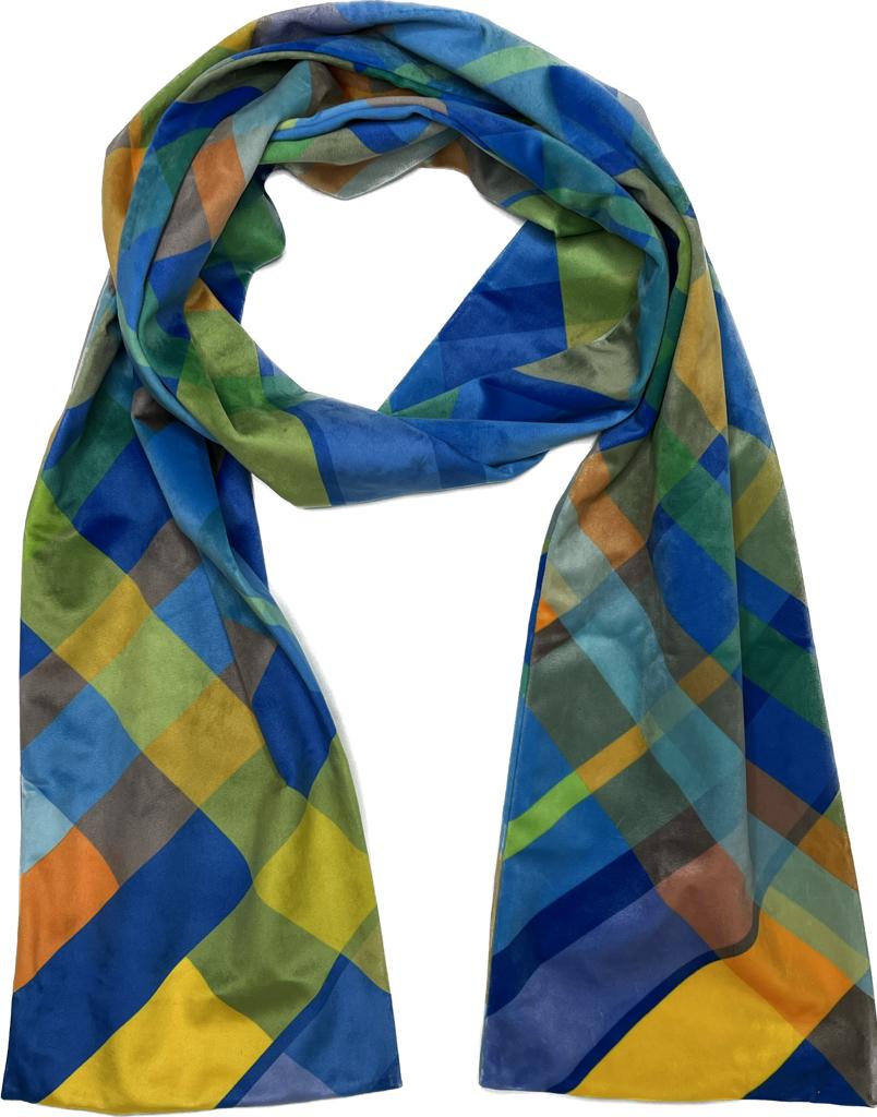 Velvet Scarf - Check
