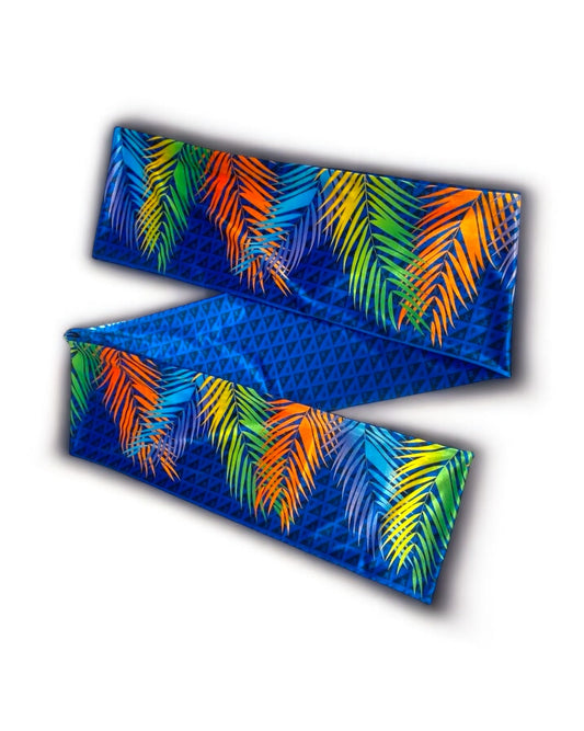 Velvet Scarf - Palm leaves
